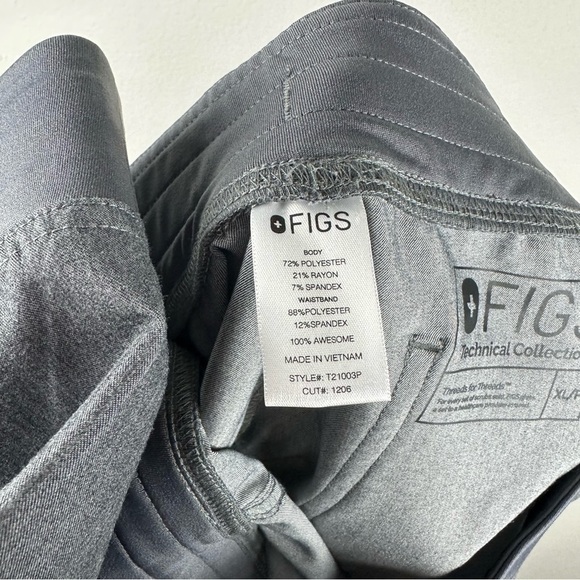 Figs Graphite Gray Livingston Basic Scrub Nurse Medical Pants Size XL Petite - Picture 5 of 6